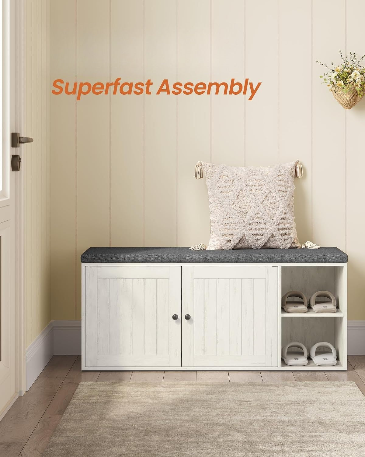 Fast‑Assemble Entryway Shoe Storage Bench