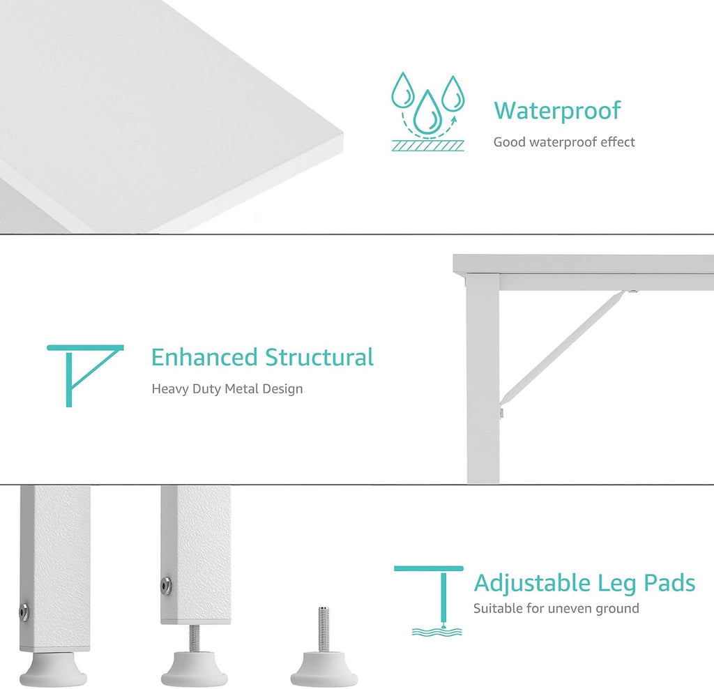 White Charging‑Station Home Office Desk