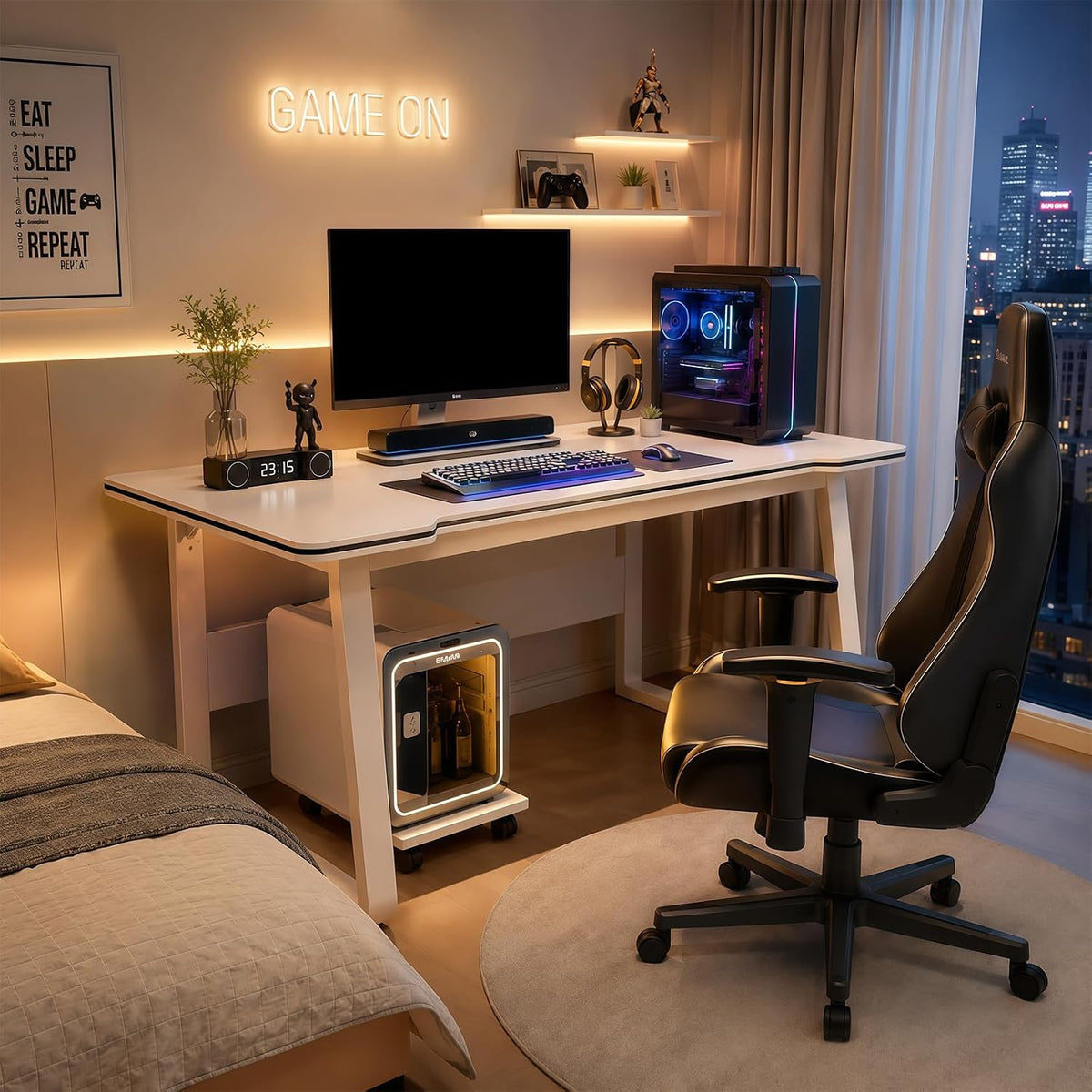 Modern Wood Portable Gaming Computer Desk