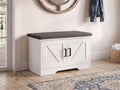 Entryway Shoe Storage Bench With Cabinet