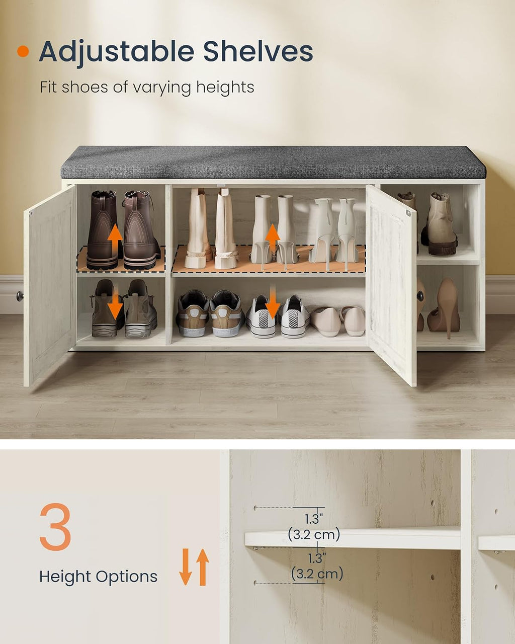 Fast‑Assemble Entryway Shoe Storage Bench