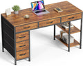 Rustic‑Brown Storage Home‑Office Computer Desk