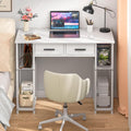 White Drawered Home‑Office Writing Desk