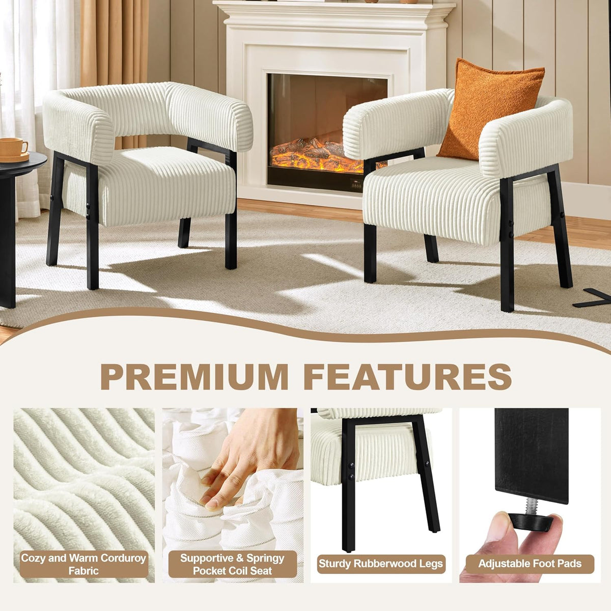Cozy Living‑Room Accent Lounge Chair