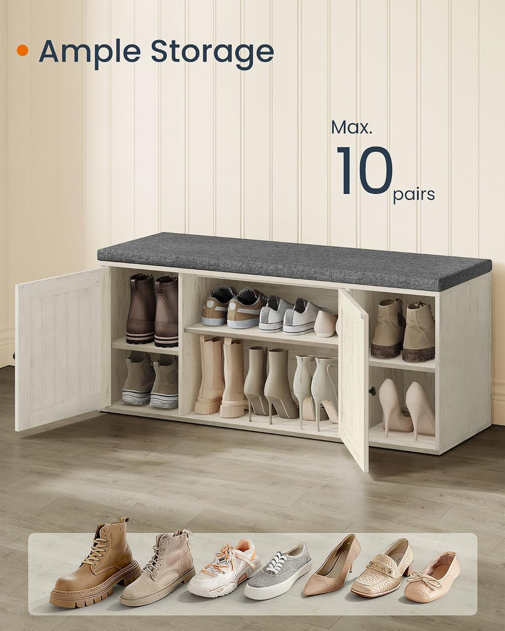 Fast‑Assemble Entryway Shoe Storage Bench