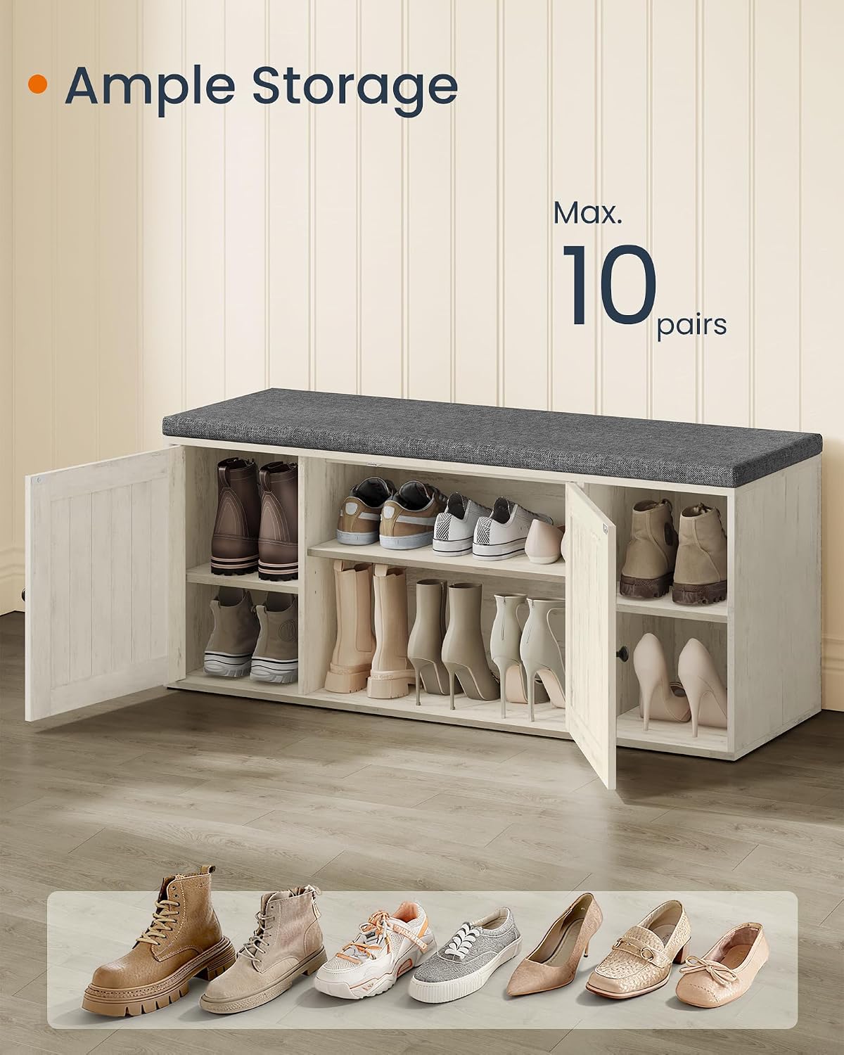 Fast‑Assemble Entryway Shoe Storage Bench